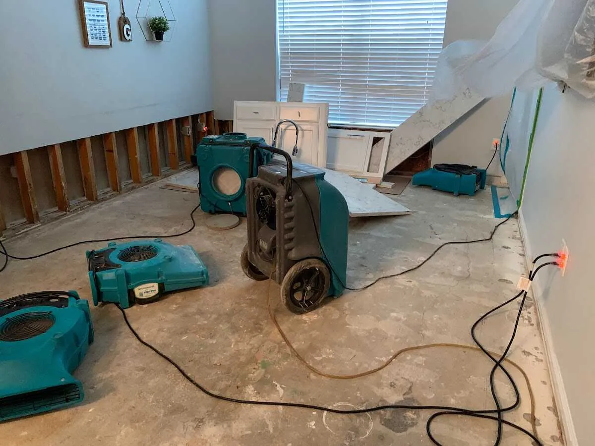 Dehumidifier in flood-cut room for Water Extraction & Removal in Latrobe